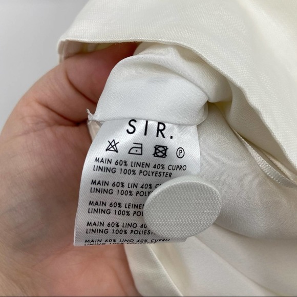 Sir. The Label Laney Linen High-waist Button Front Mini Shorts Size XS - Picture 12 of 16